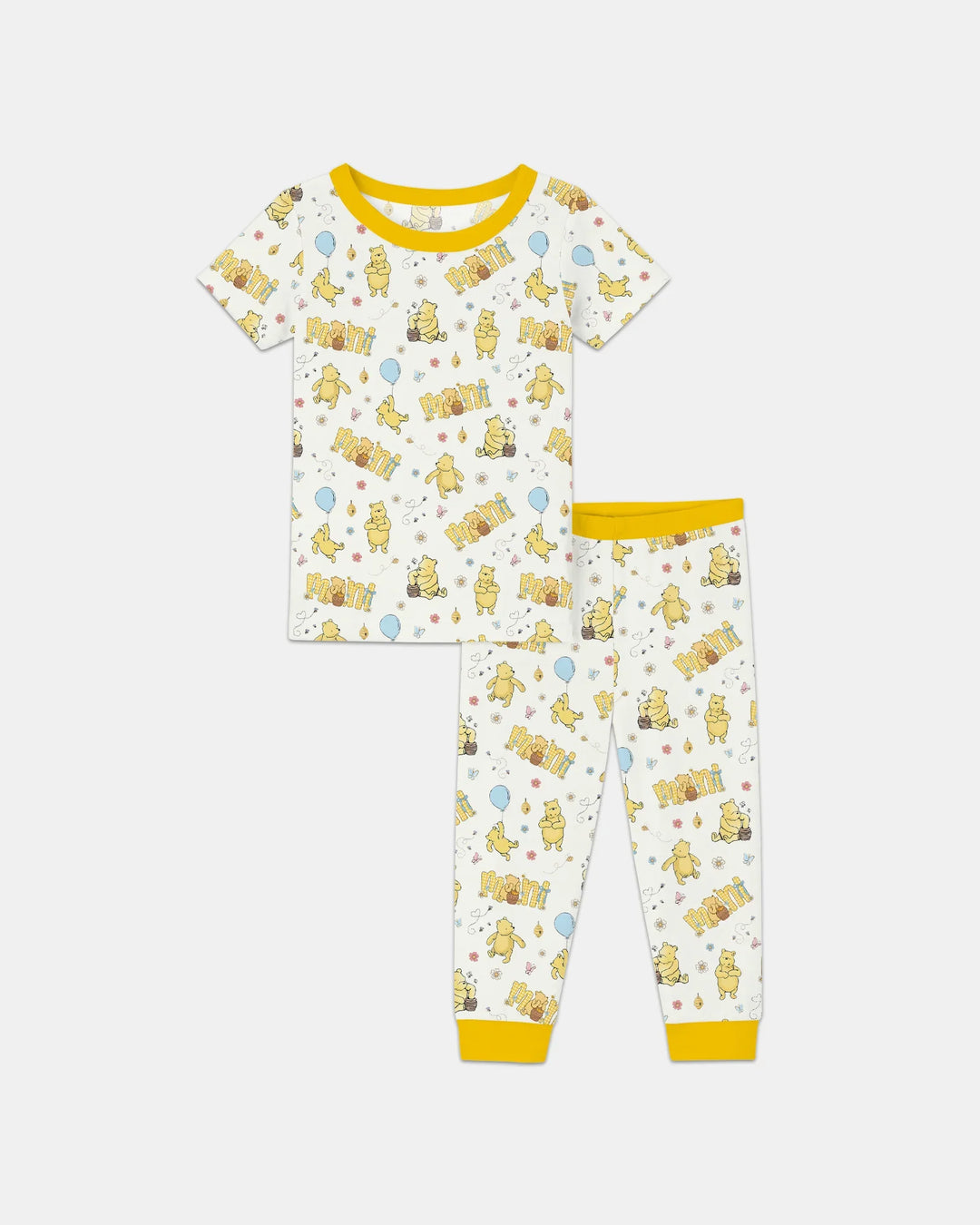 Mama & Mini Honey Bear Bamboo Two Piece Short Sleeve Pajama Set