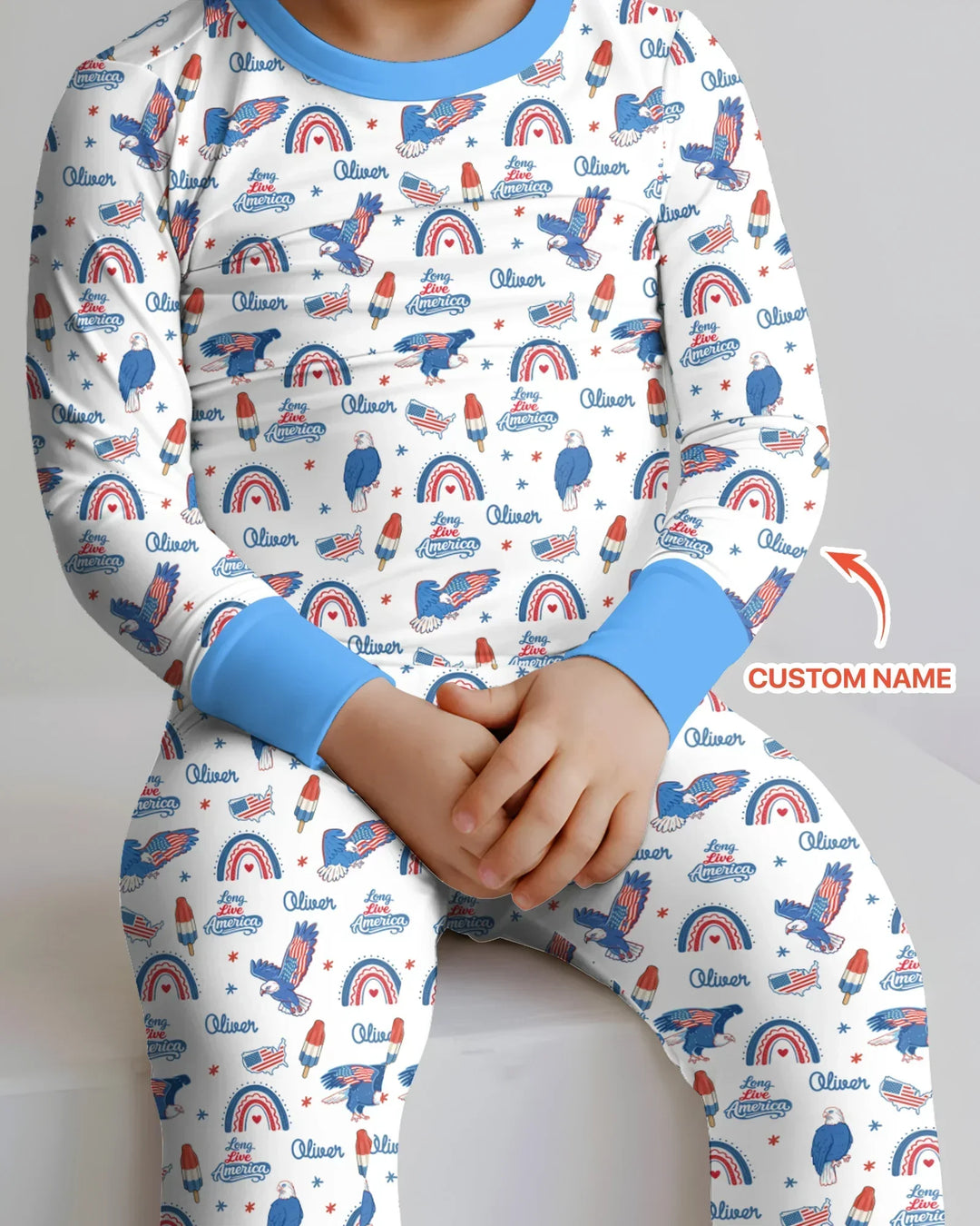 Long Live America Bamboo Two Piece Long Sleeve Pajama Set