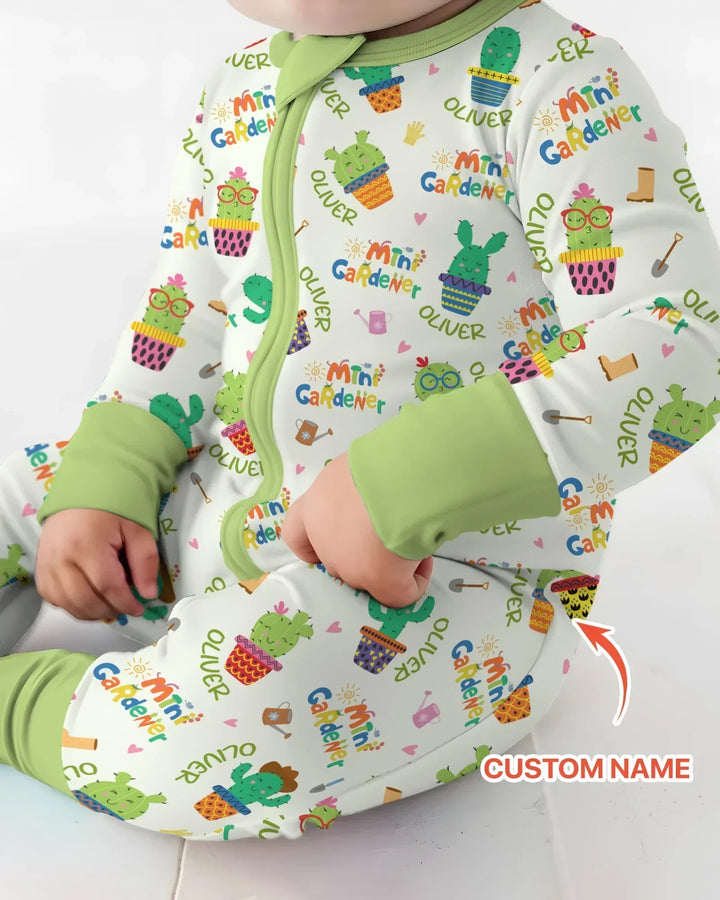 Custom Name Mini Gardener Bamboo Convertible Zippy