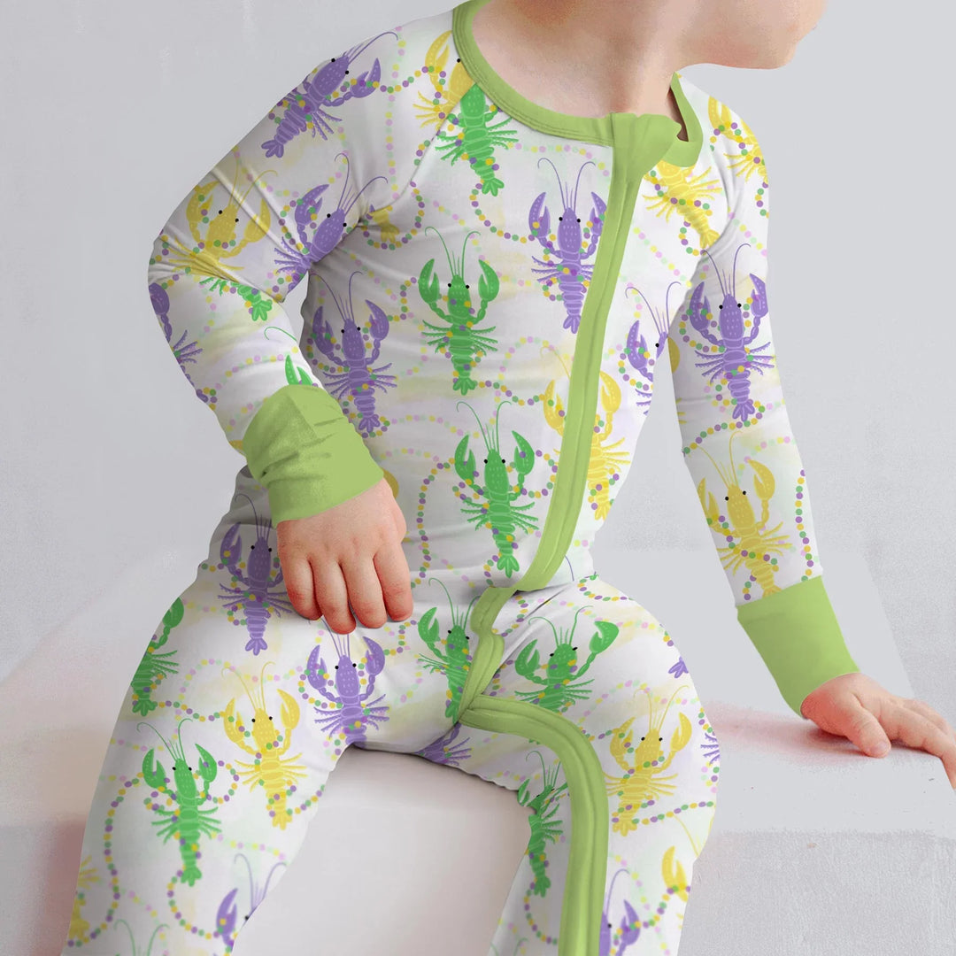 Mardi Gras Crawfish Family Matching Bamboo Convertible Zippy