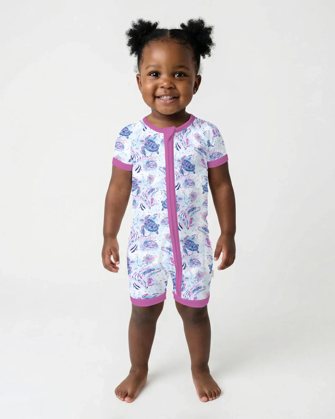 Little Turtles Family Matching Bamboo Shorty Zippy