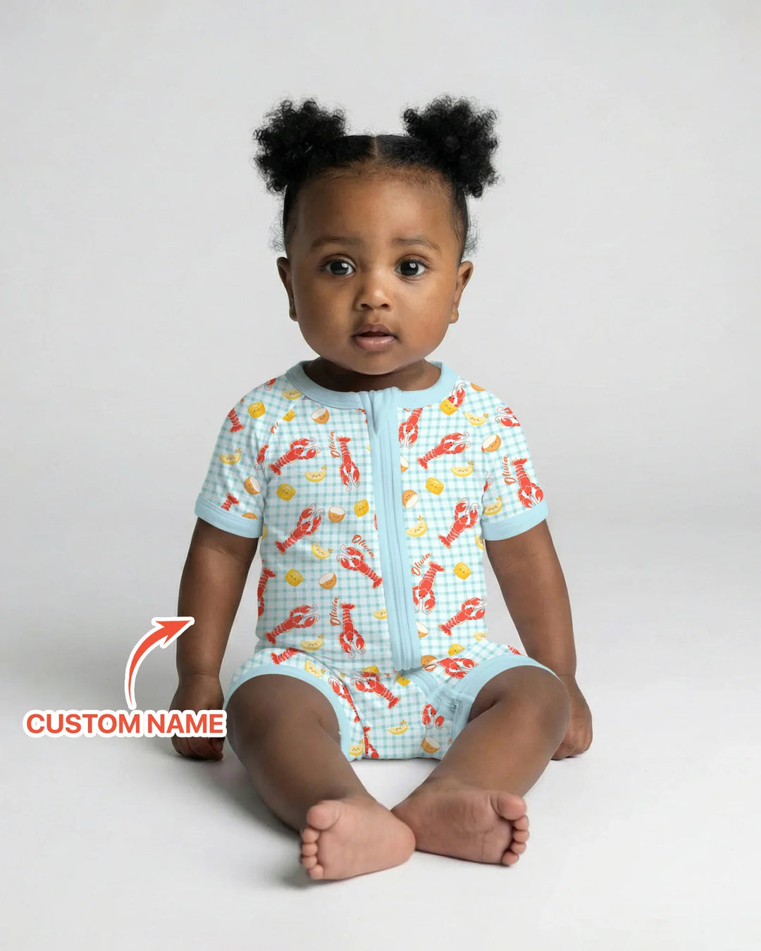 Custom Name Preppy Crawfish Season Bamboo Shorty Zippy