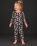 Little Ghosts Bamboo Two Piece Long Sleeve Pyjamas Set For Halloween