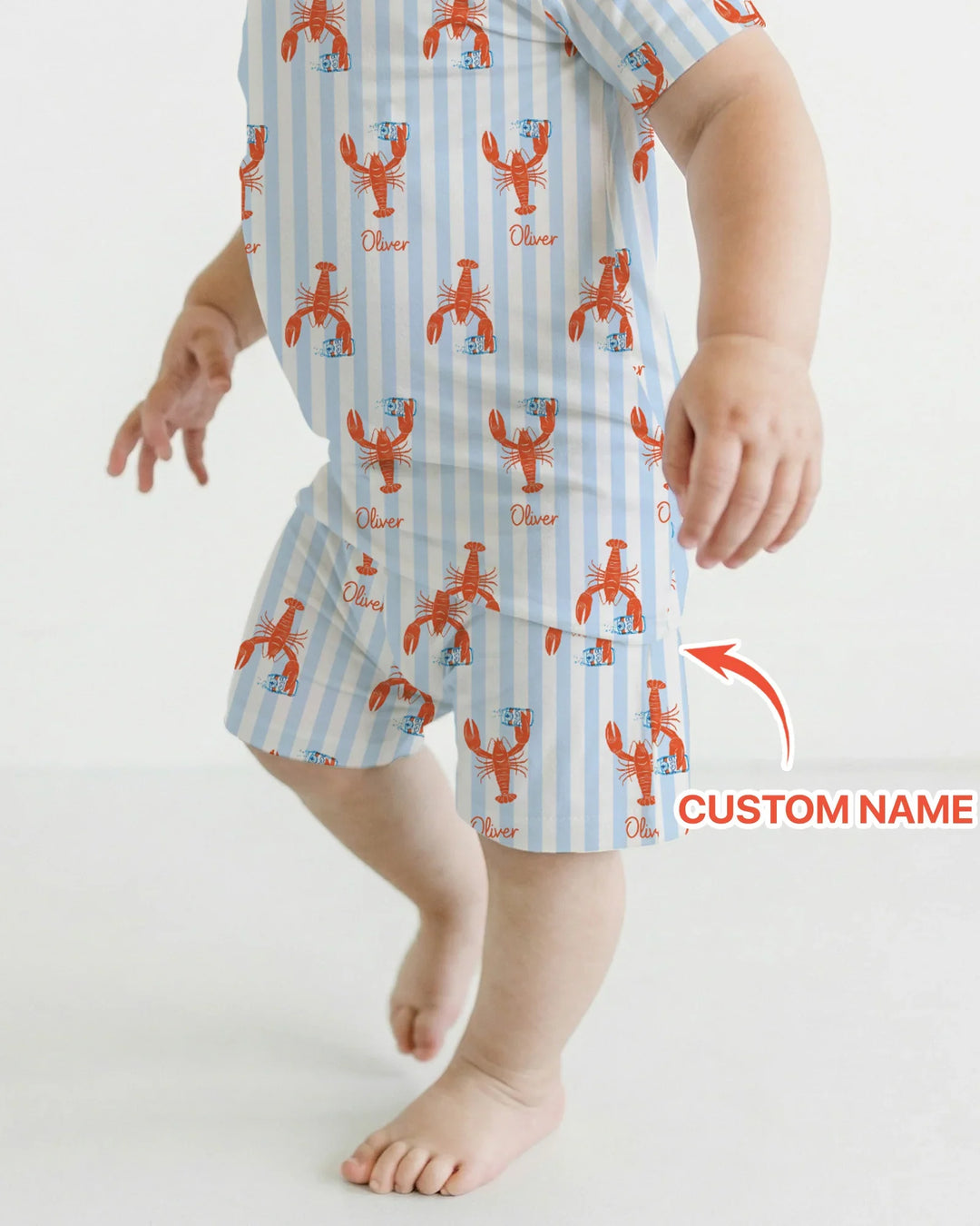 Custom Name Crawfish Beer Season Bamboo Two Piece Short Sleeve Shorts Pajama Set