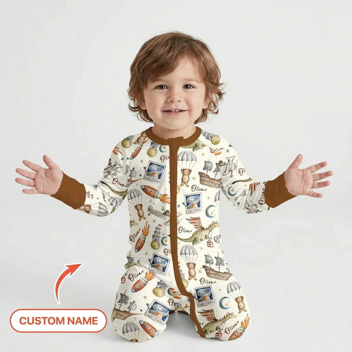 Adventure Dreams Custom Name Bamboo Convertible Zippy