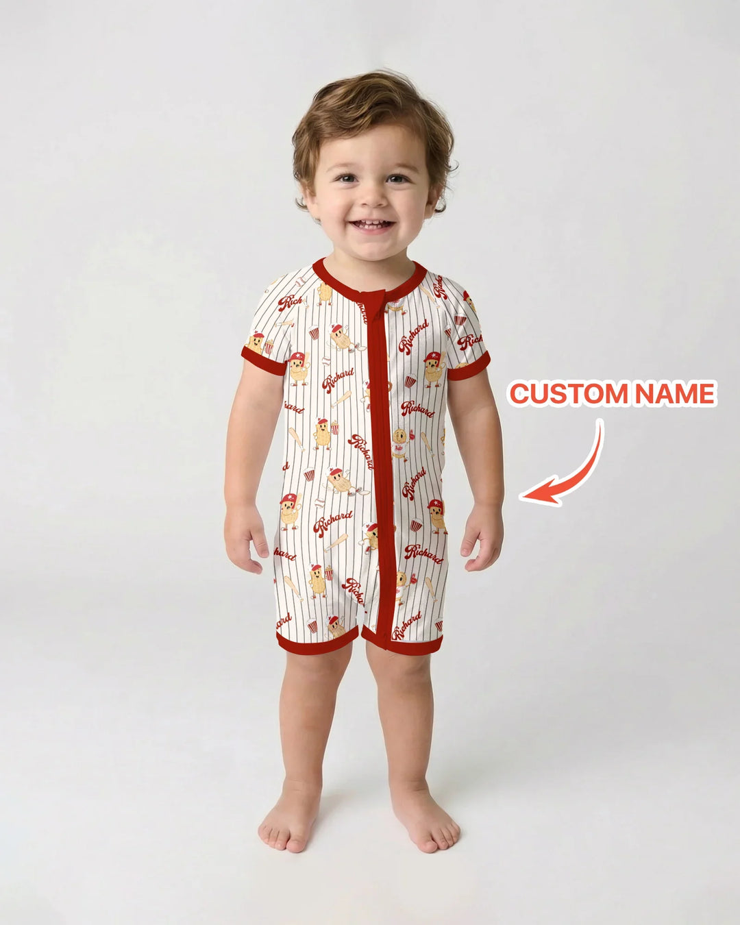 Custom Nam Retro Ballgame Bamboo Shorty Zippy