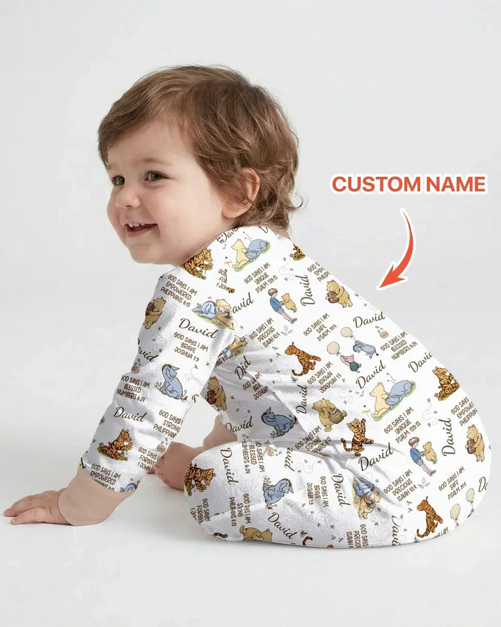 Custom Name God Says I Am Classic Bear Bamboo Convertible Zippy