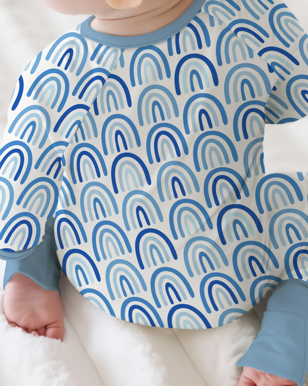Sky Blue Rainbows Bamboo Convertible Zippy