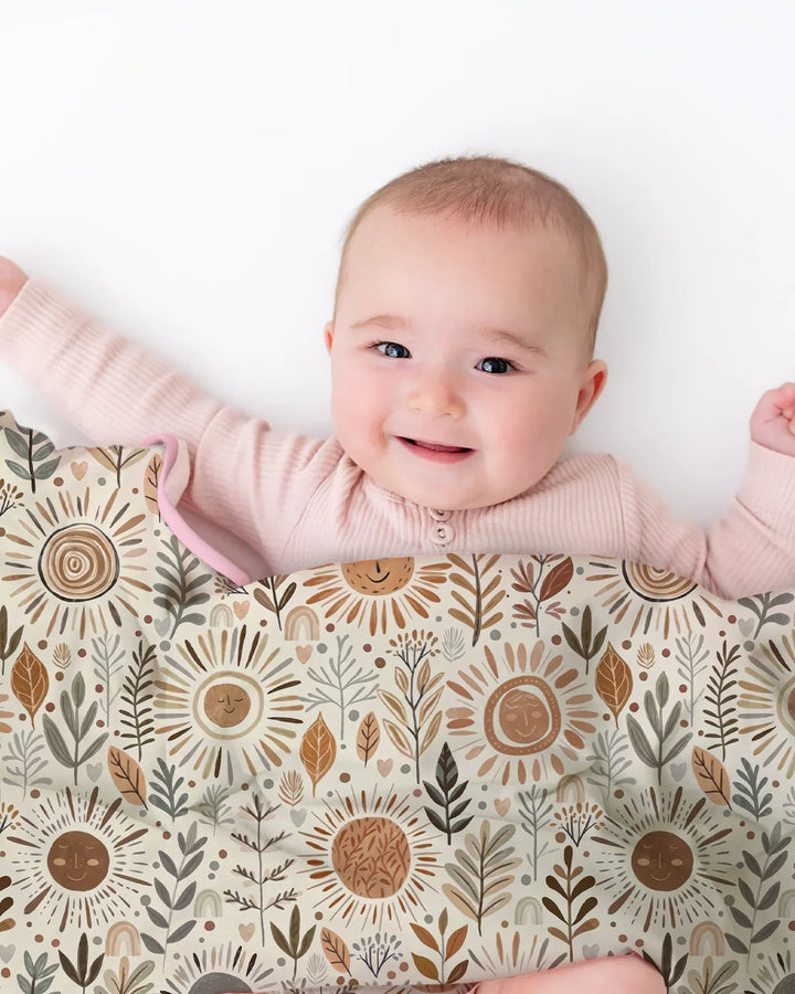 Boho Sunshine Garden Bamboo Blanket