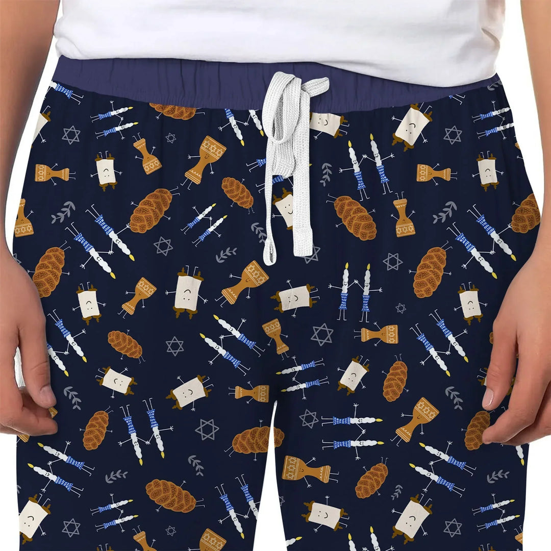 Shabbat Shalom Family Matching Bamboo Men's Pajama Set
