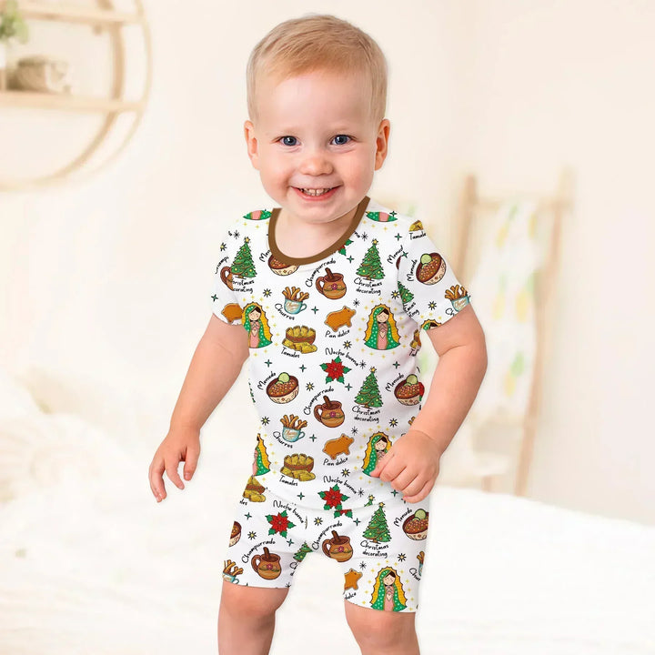 Abuelita and Pan Dulce Season Bamboo Two Piece Short Sleeve Shorts Pajama Set