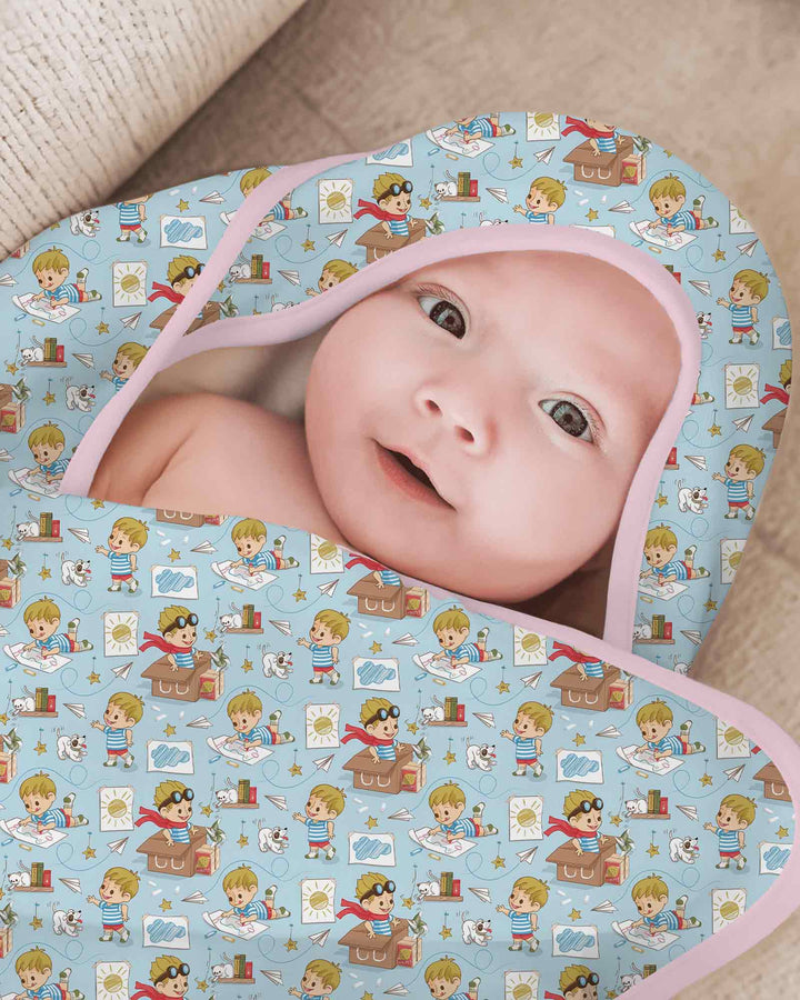 Tiny Explorer Tales Hooded Bamboo Towel Set