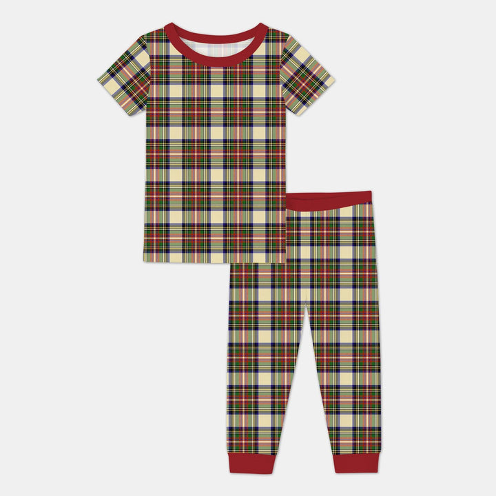 Cozy Evergreen Plaid Bamboo Two Piece Short Sleeve Pajama Set
