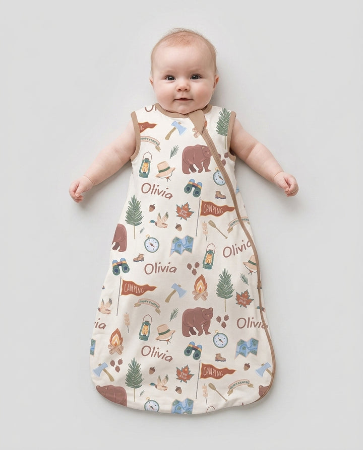 Custom Name Adventure Outdoors Bamboo Sleep Bag