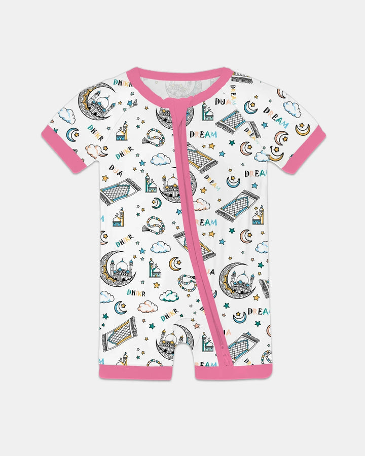 Dua, Dhikr, Dream Matching Family Bamboo Shorty Zippy