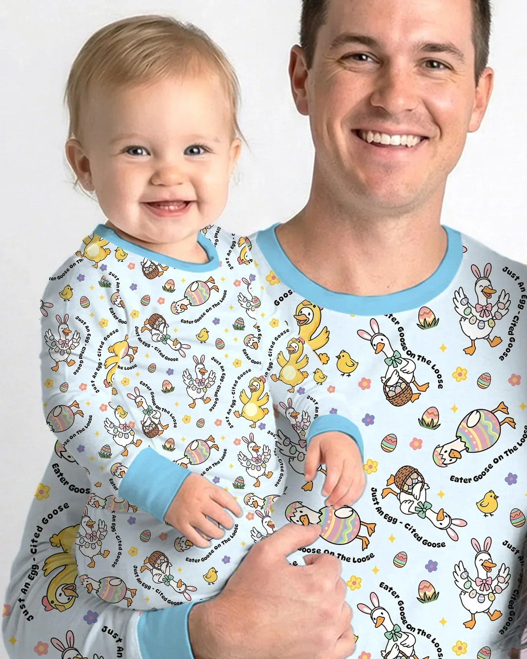 Easter Goose Family Matching Bamboo Men's Pajama Set