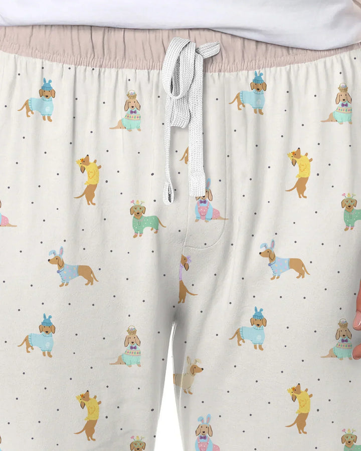Easter Dachshund Bamboo Men's Pajama Set