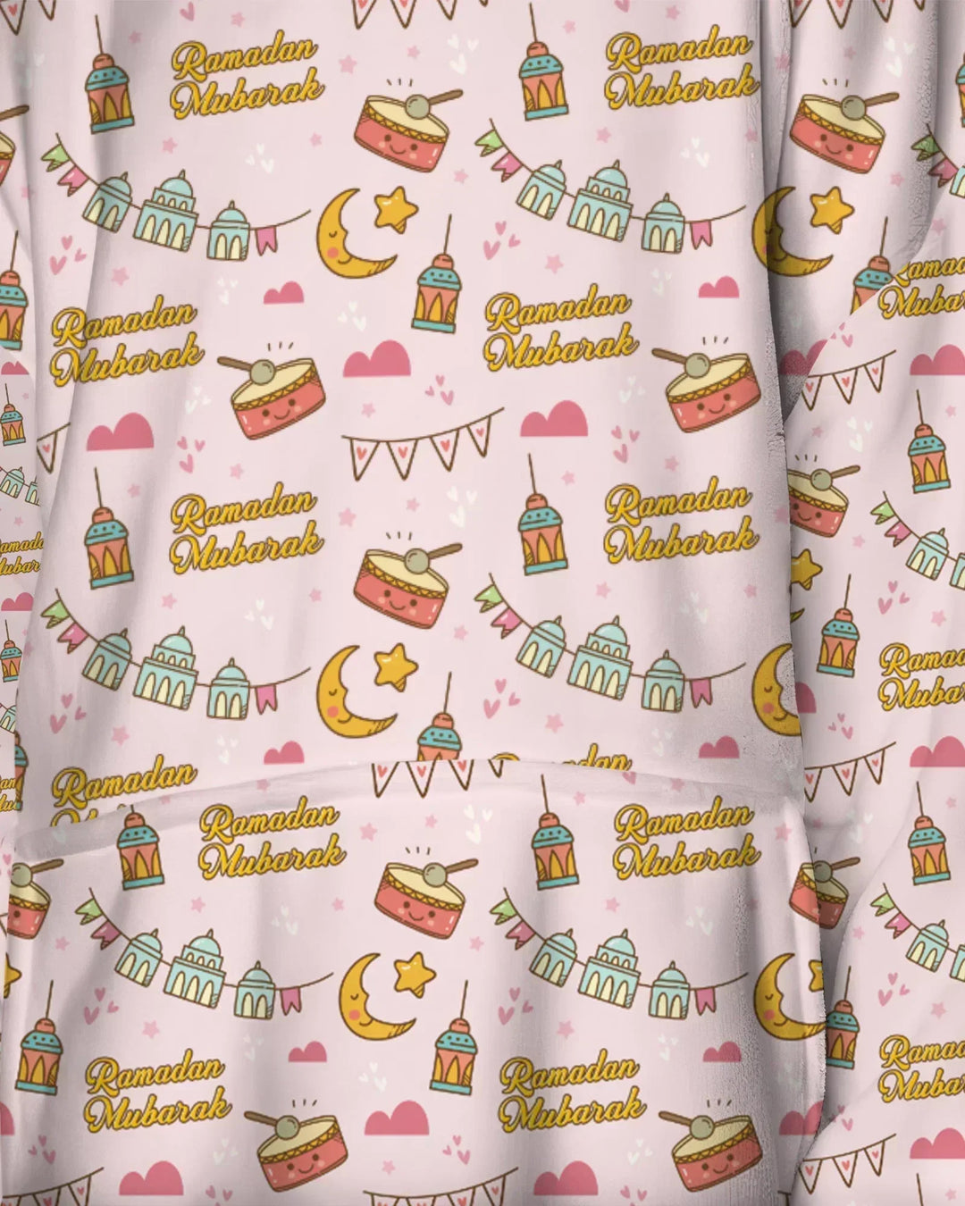 Ramadan Mubarak Wearable Bamboo Blanket Hoodie