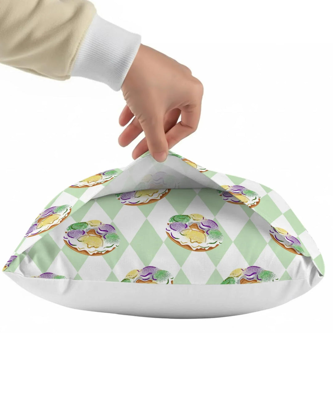 Mardi Gras Donut Bamboo Pillow Case