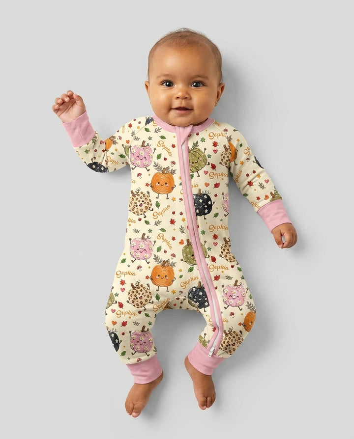 Boho Pumpkin Doodle Bamboo Convertible Zippy
