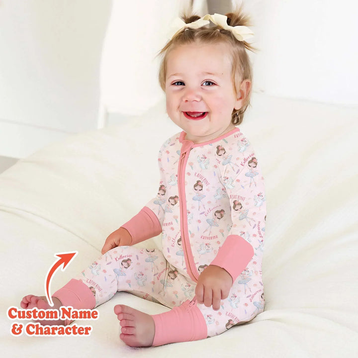 Custom Name Ballerina Doll Bamboo Convertible Zippy