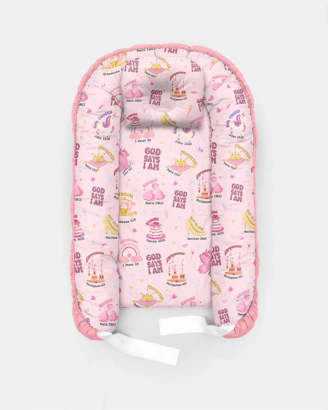 God Says I Am Girl Bamboo Baby Nest Bed