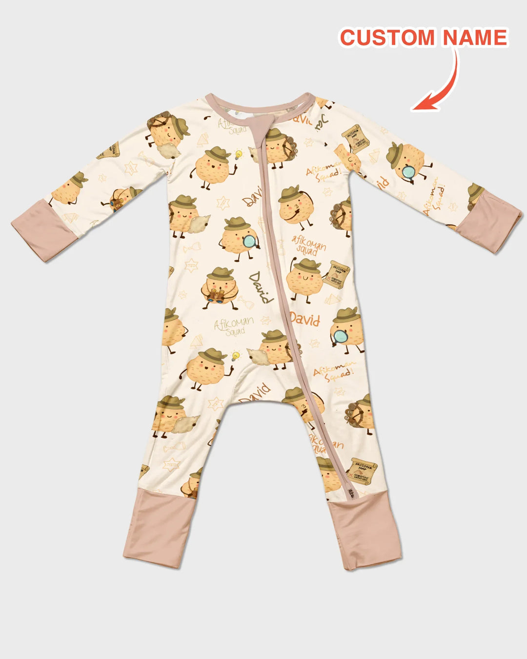 Custom Name Passover Afikoman Bamboo Convertible Zippy