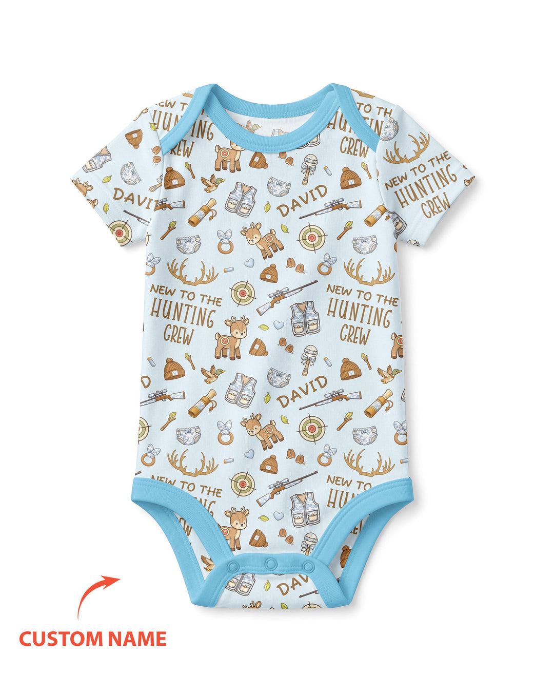 New To The Hunting Crew Custom Name Bamboo Bodysuit