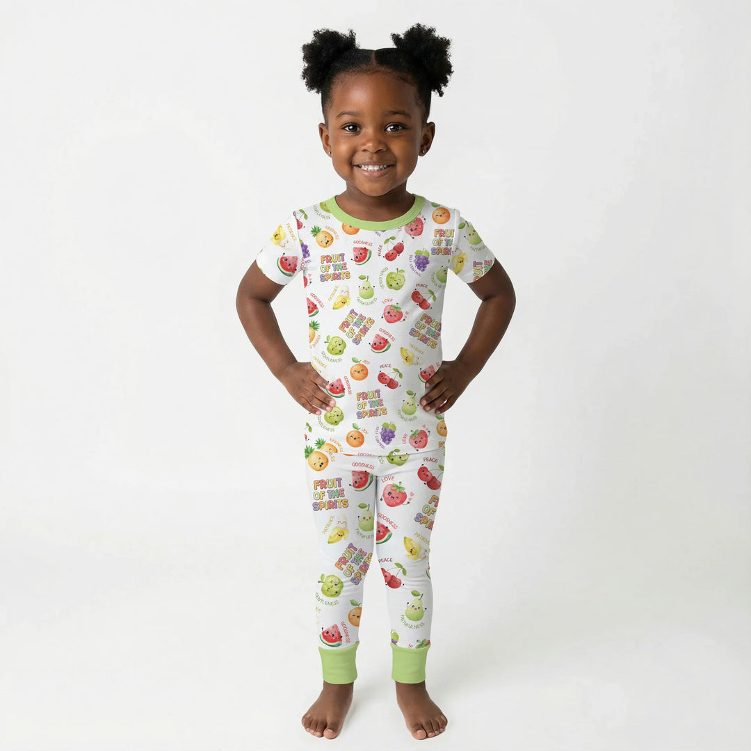 Fruit of the Spirit Bamboo Two Piece Short Sleeve Pajama Set