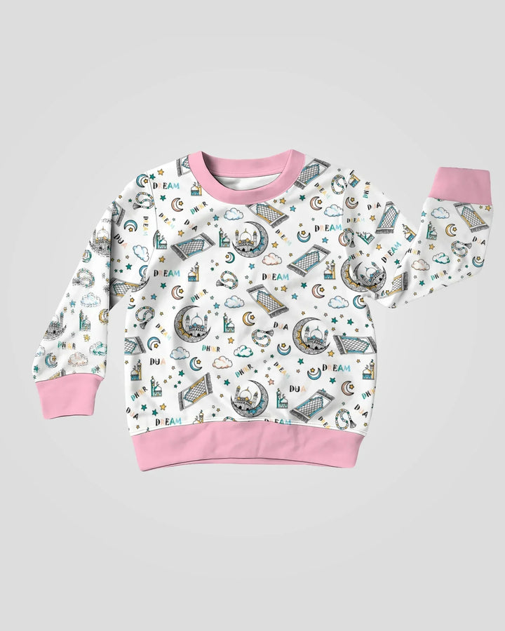 Dua, Dhikr, Dream Matching Family Bamboo Crewneck Sweatshirt