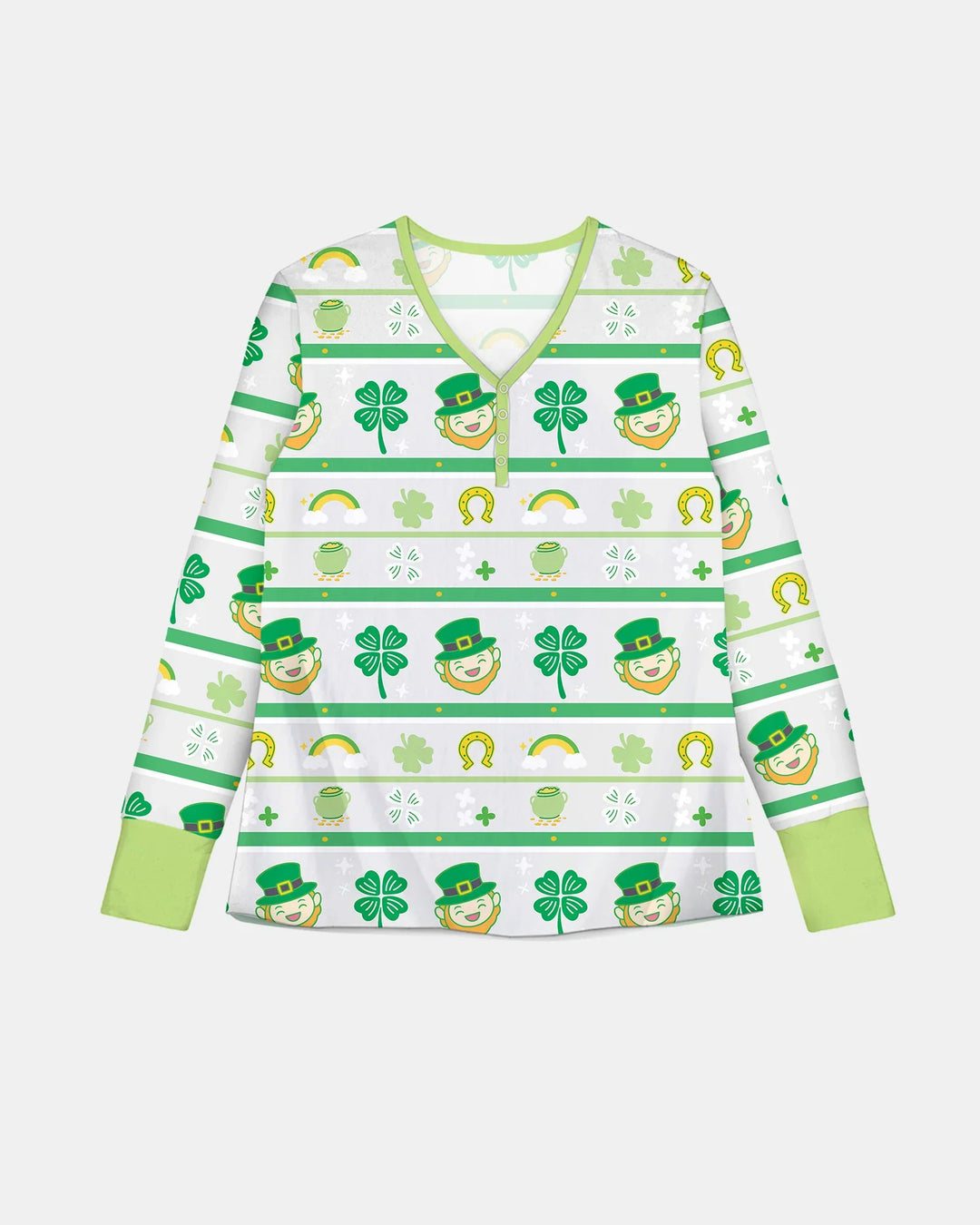 Happy Saint Patrick's Day Custom Bamboo Women Pajama Set