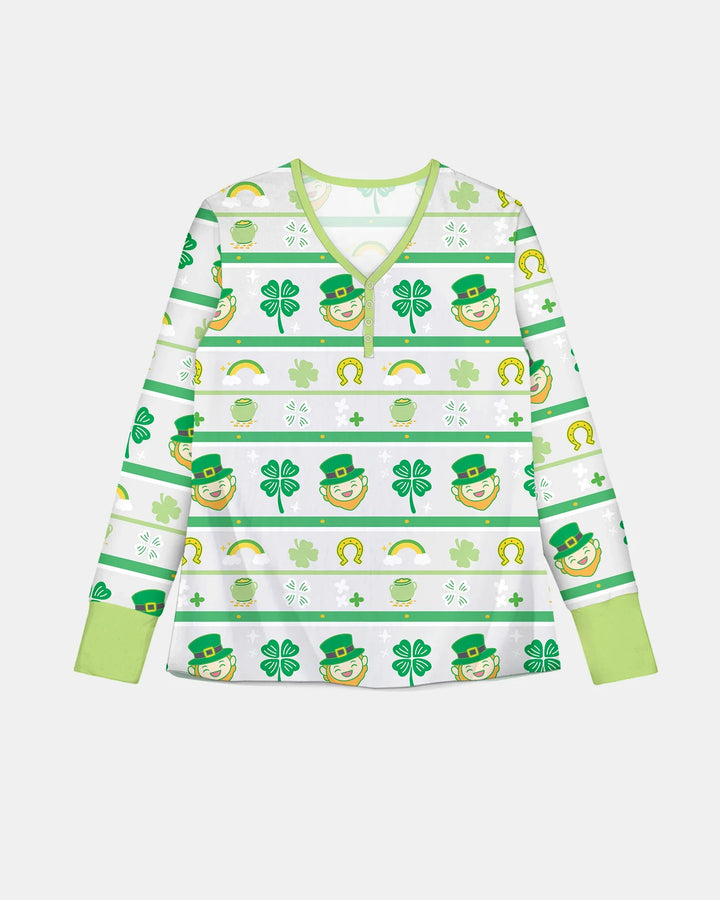 Happy Saint Patrick's Day Custom Bamboo Women Pajama Set