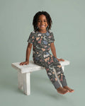 Funny African Animals Bamboo Two Piece Short Sleeve Pajama Set