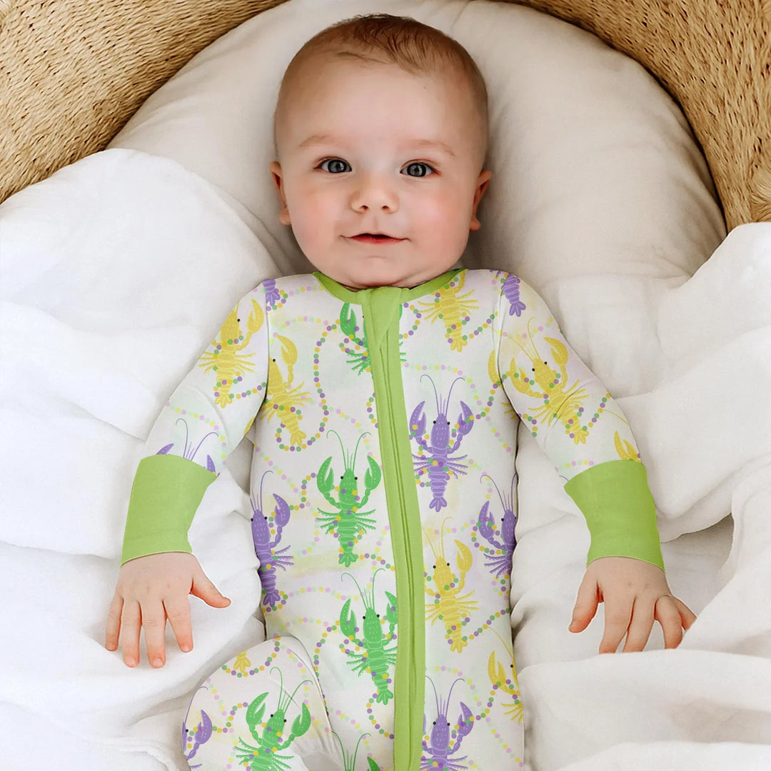 Mardi Gras Crawfish Family Matching Bamboo Convertible Zippy