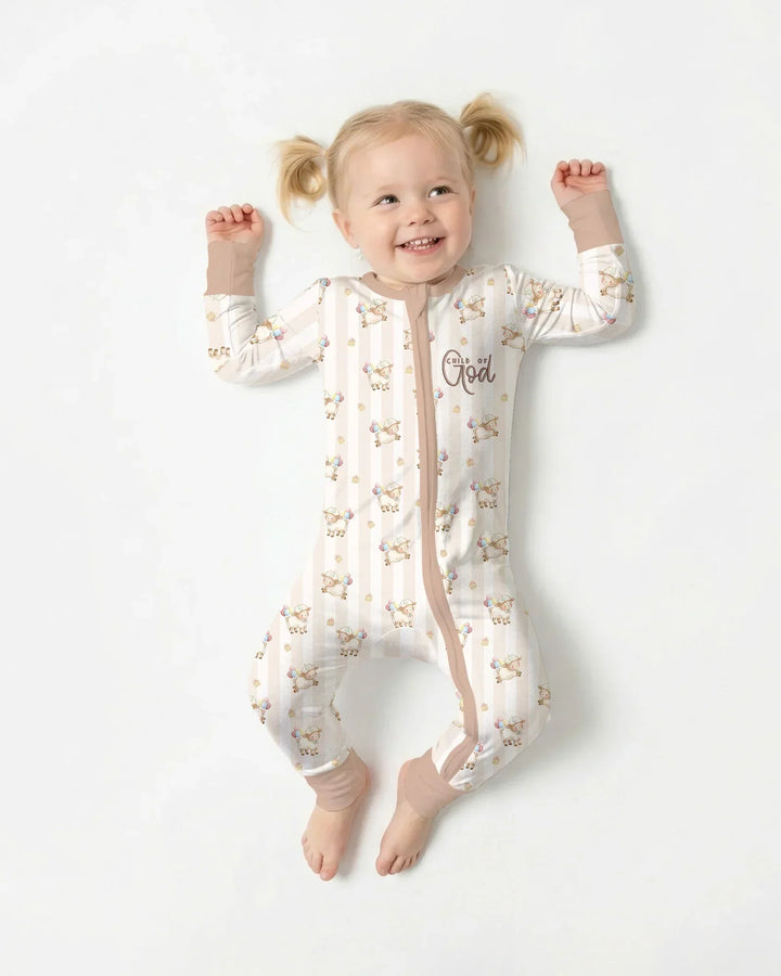 Child Of God Embroidered Baby Bamboo Convertible Zippy