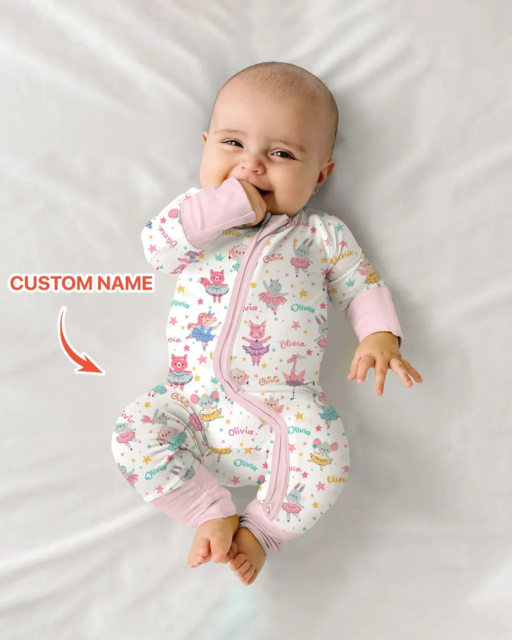 Fairy Friends Ballet Custom Name Bamboo Convertible Zippy