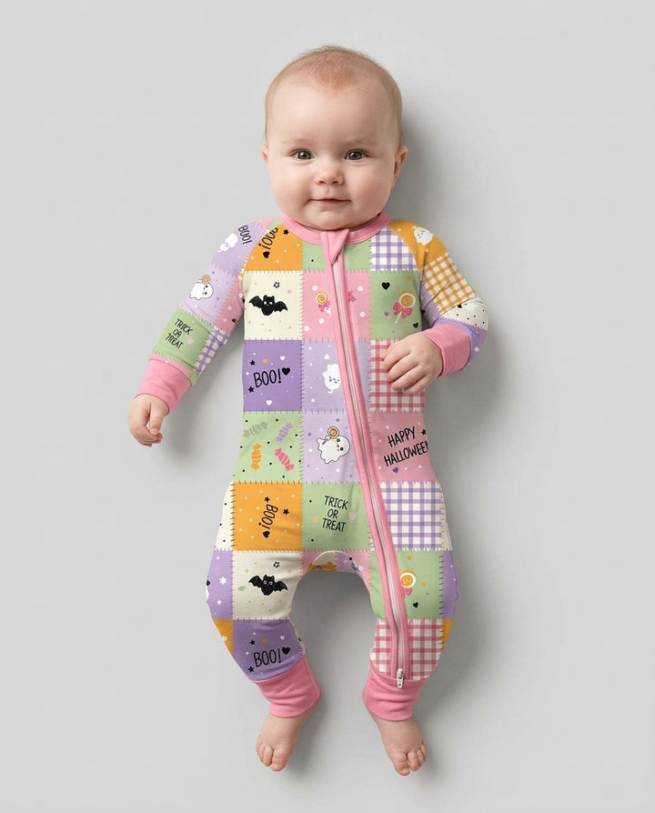 Cute Halloween Patchwork Bamboo Convertible Zippy