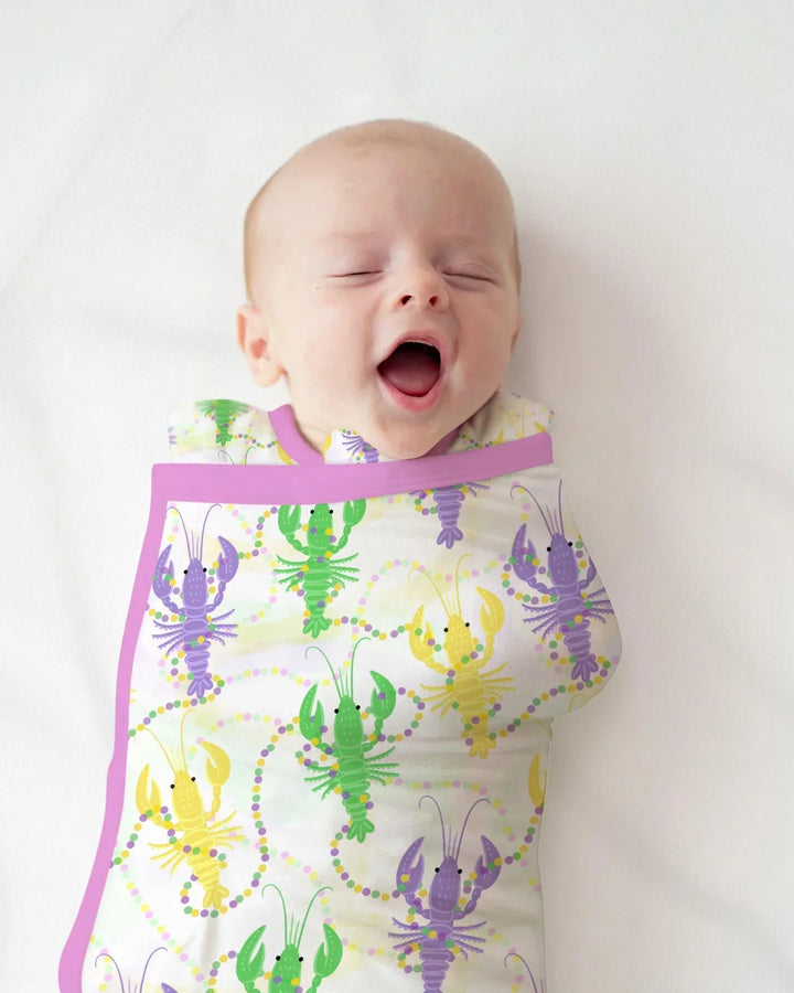 Mardi Gras Crawfish Family Matching Bamboo Sleep Bag Swaddler