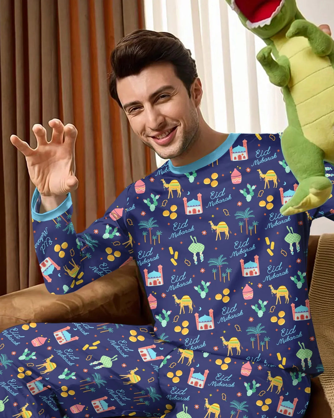 Eid Mubarak Matching Family Bamboo Men's Pajama Set