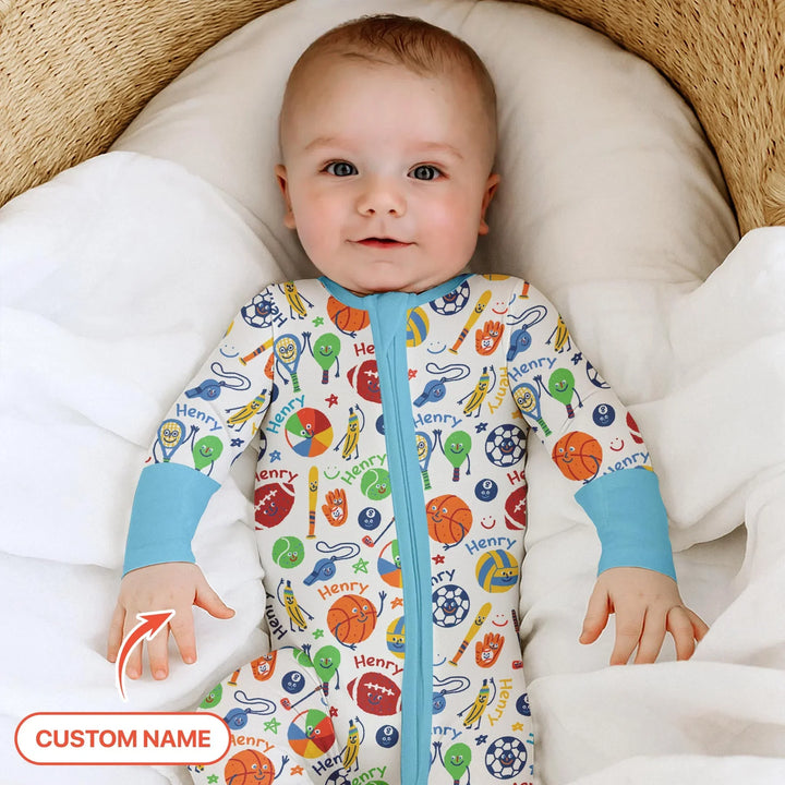 Play Ball Custom Name Bamboo Convertible Zippy