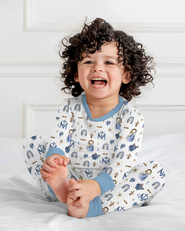 Little Ave Maria Bamboo Two Piece Long Sleeve Pajama Set
