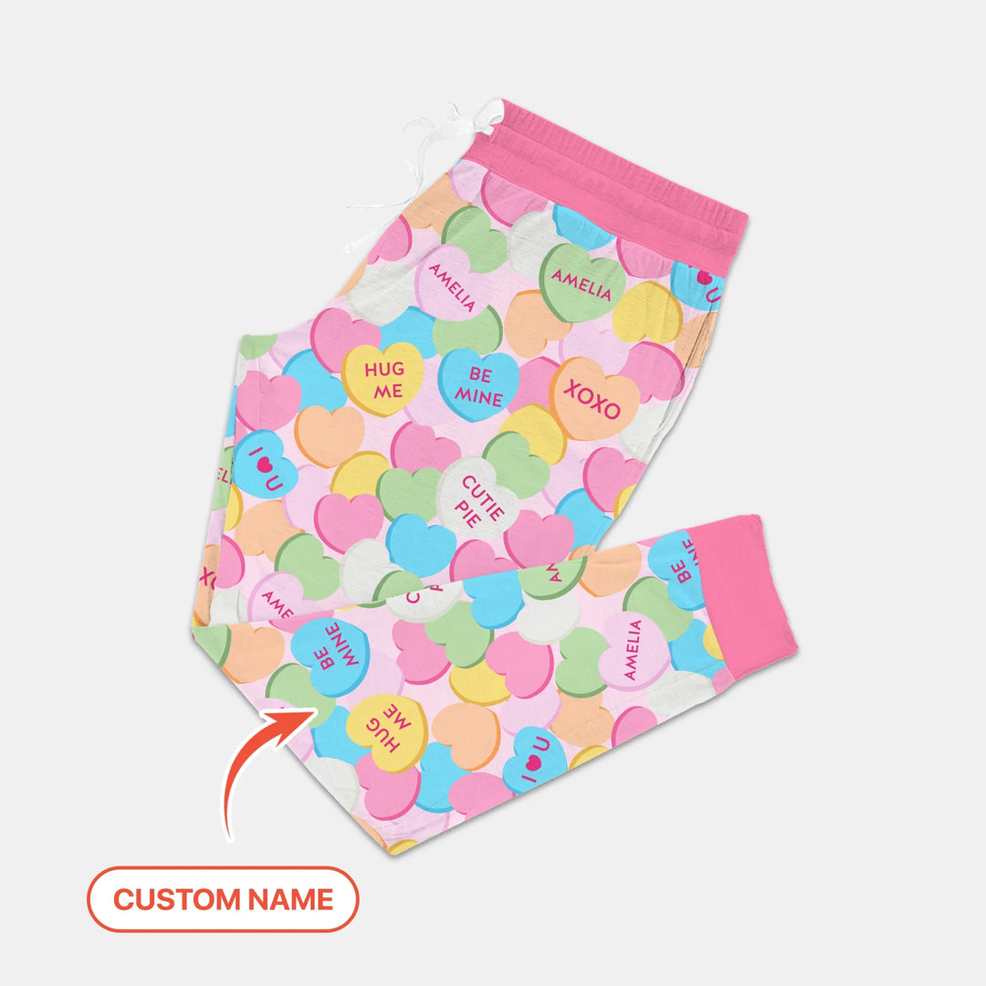 Valentine Candy Crush Family Matching Bamboo Women Pajama Set