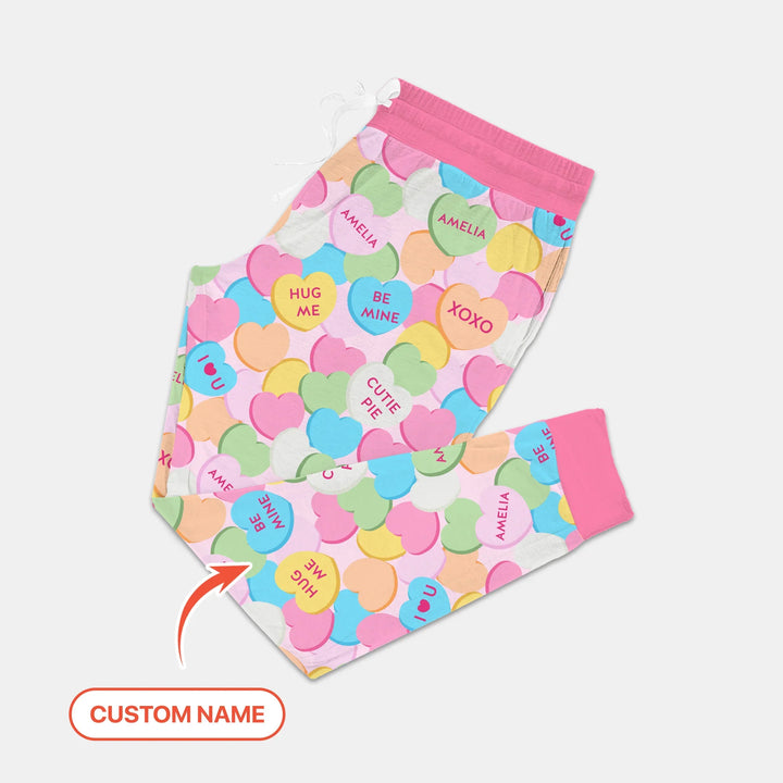 Valentine Candy Crush Family Matching Bamboo Women Pajama Set