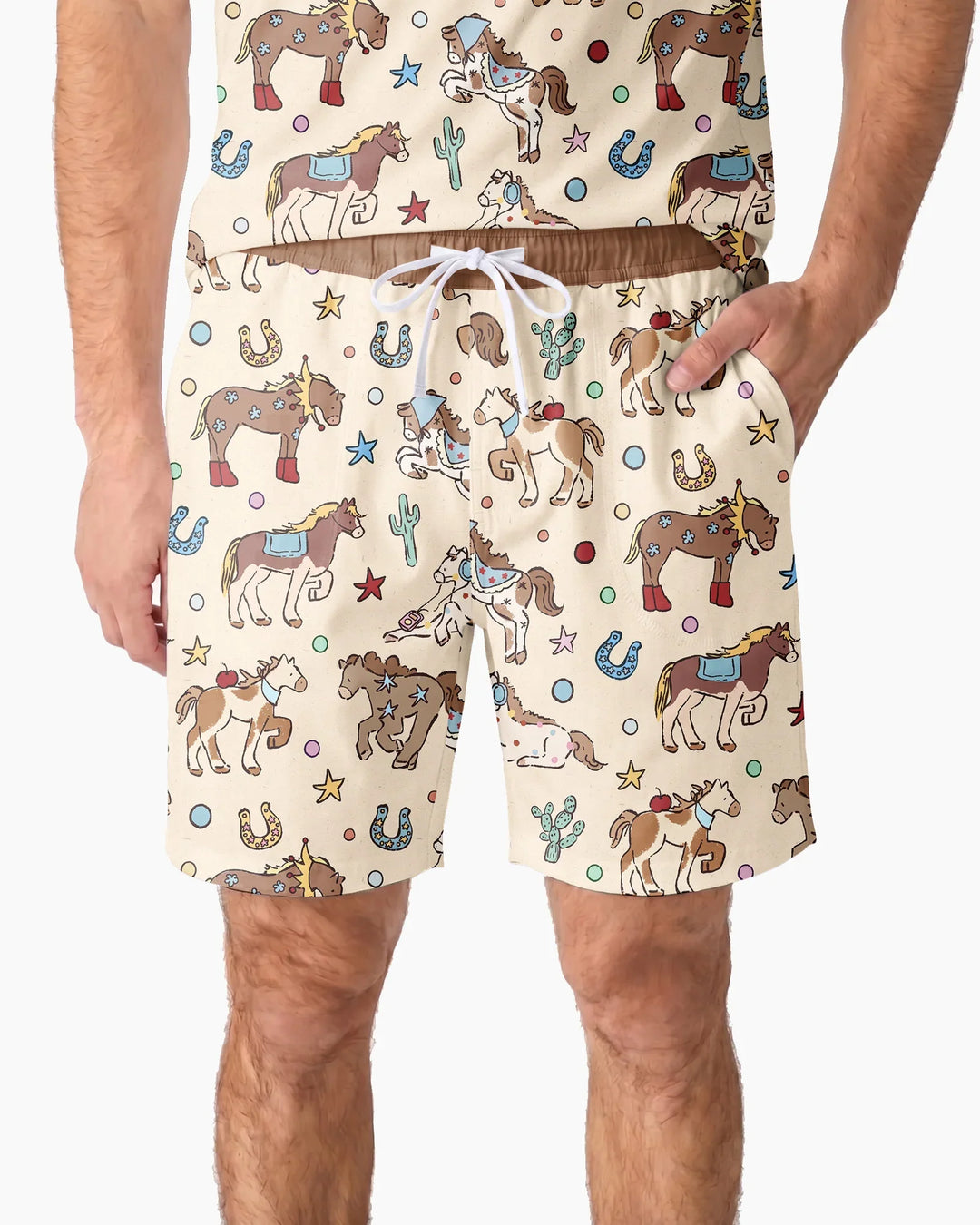 Lil' Buckaroo Bamboo Men Short Sleeve Short Pajama Set
