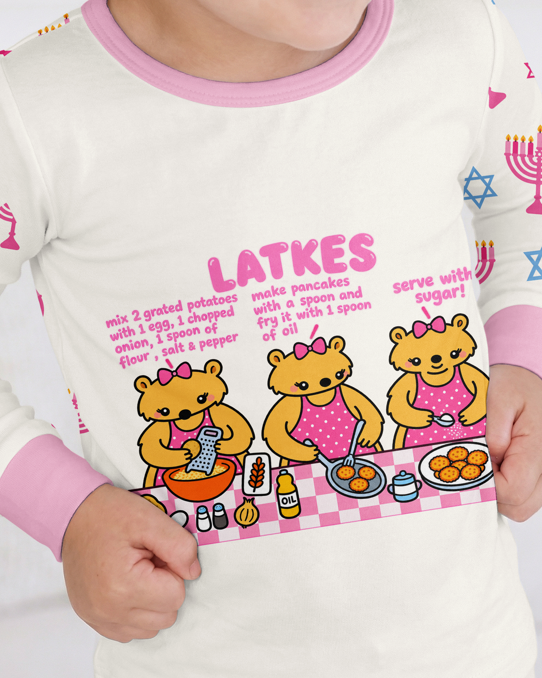 Latkes Recipe Bamboo Two Piece Long Sleeve Pajama Set