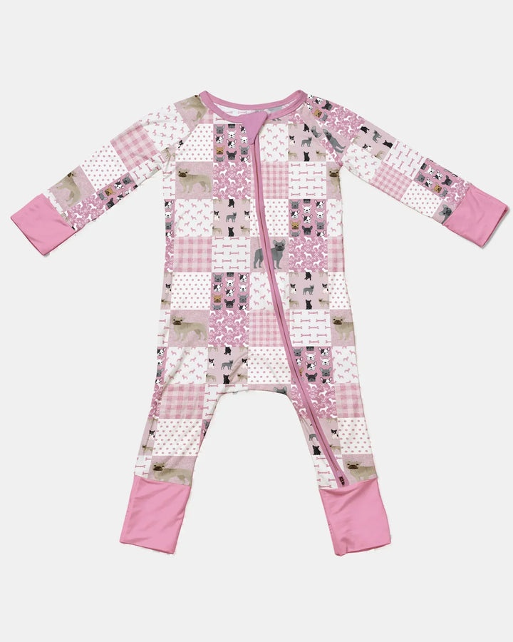 Frenchies Patchwork Family Matching Bamboo Convertible Zippy