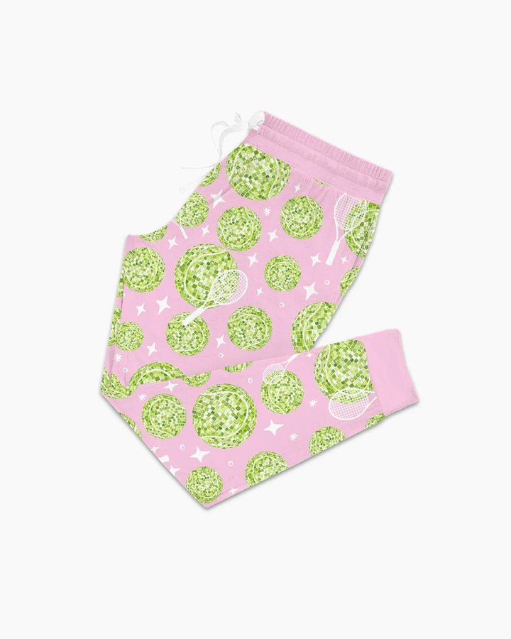 Tennis Disco Girl Party Matching Bamboo Women Pajama Set