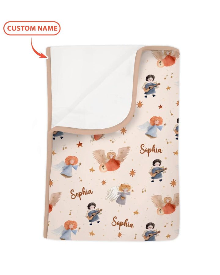 Guardian Angels Custom Name Bamboo Blanket