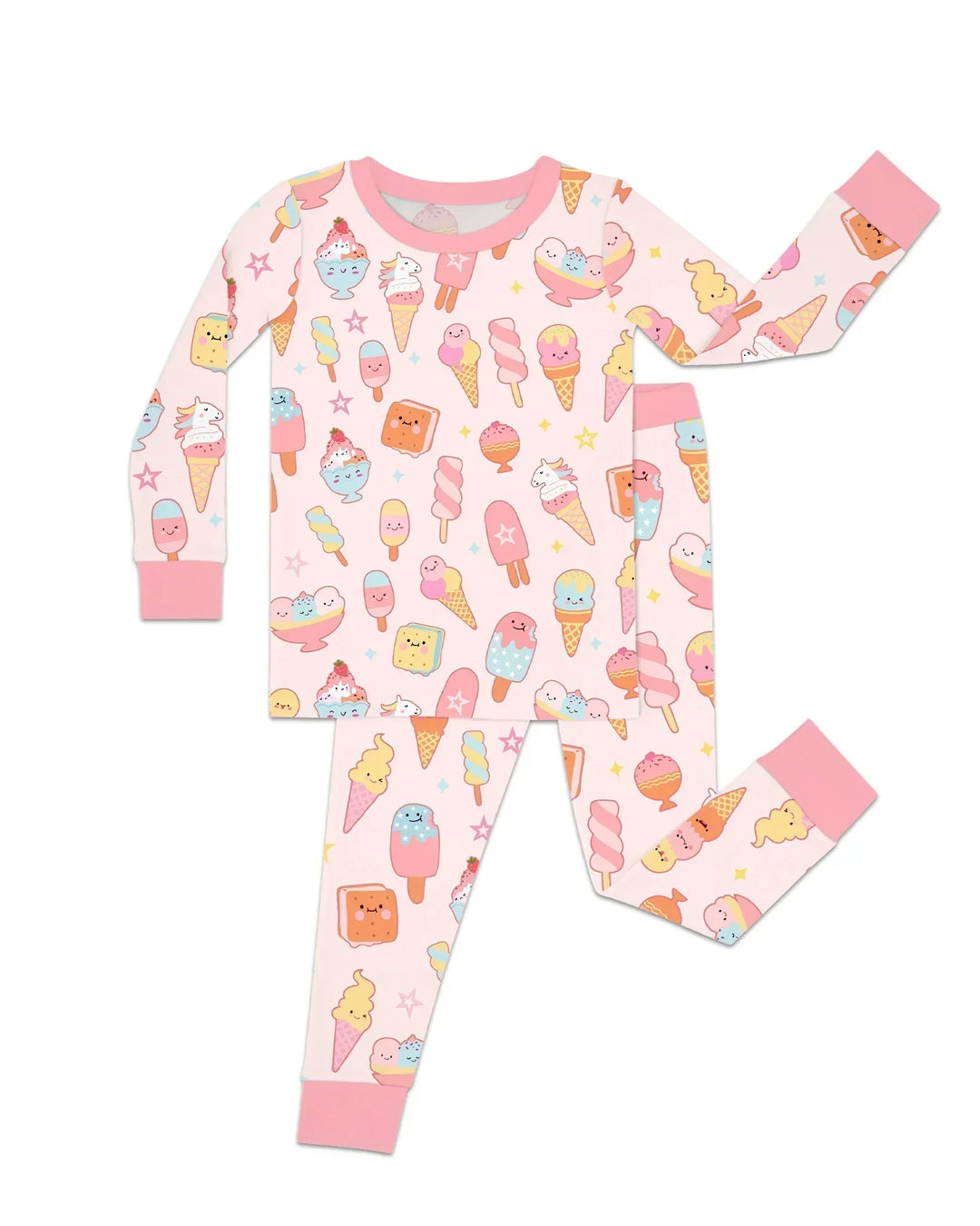 American Ice cream Bamboo Two Piece Long Sleeve Pajama Set