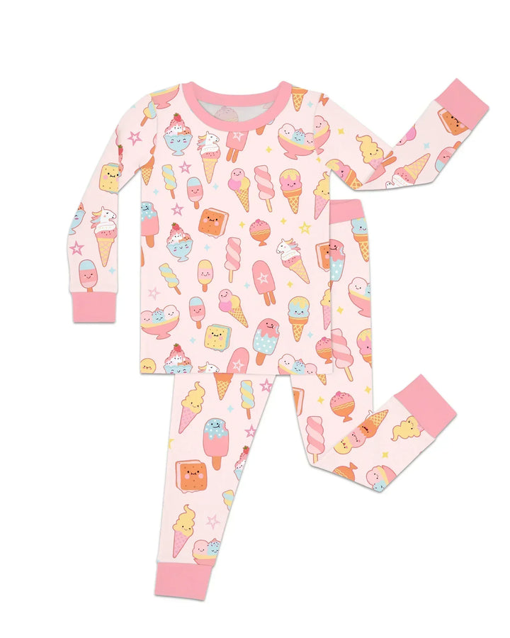 American Ice cream Bamboo Two Piece Long Sleeve Pajama Set